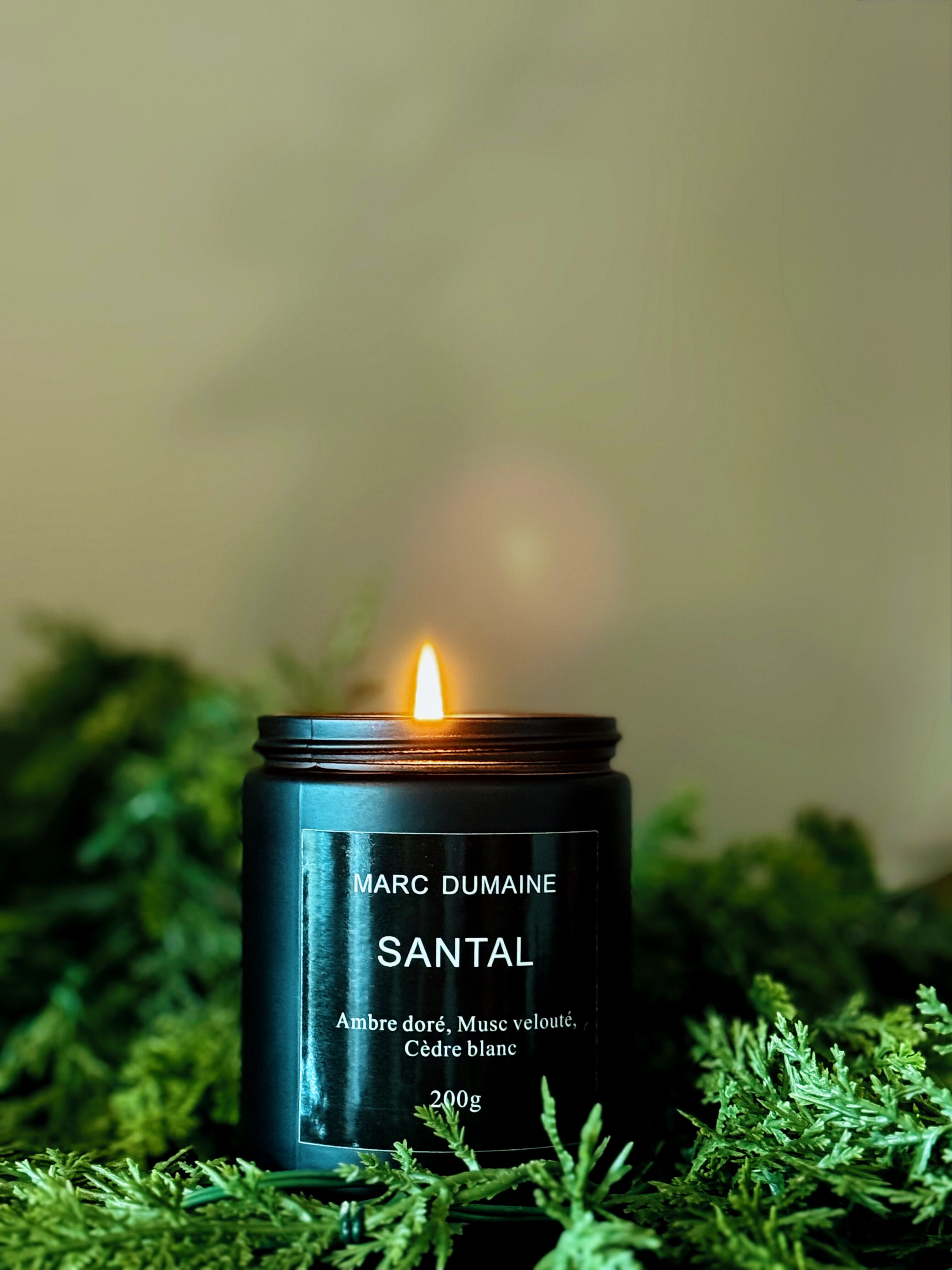 Chandelle "M" Bois de Santal